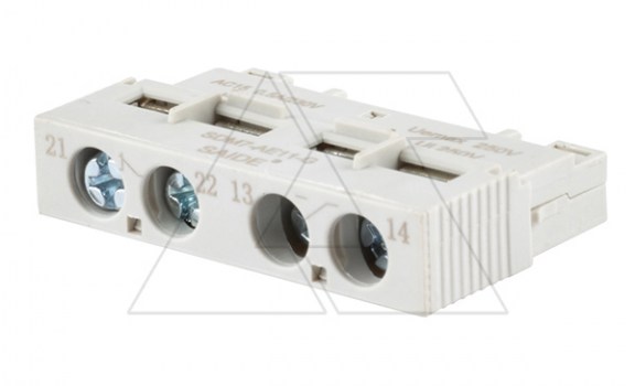 Блок-контакт вспом. SDM7-AE20, 2NO, 0.5A(240V AC15)/1A(24V DC13), фронтальный монтаж, для SDM7-32, серый фото