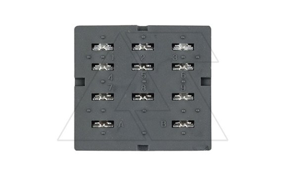 Цоколь SEB11-P, 2CO/3CO, 15A(300V), для печатных плат, черный, для REH, RUC, RUC-M, RPW, RM, 62.31, 62.32, 62.33 фото