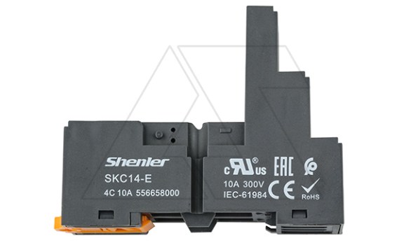 Цоколь SKC14-E, 10A(300V), винтовой зажим, черный, на рейку DIN35/панель, для RKE, RKF, R4N, MY4, 55.34, KMY4, PT4, RCM5 фото