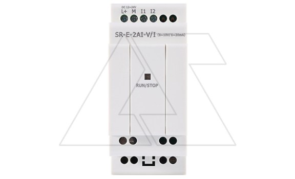 Модуль расширения SR-E-2AI-I, 12_24VDC, 2AI(0/4_20mA, res:0.02mA), для ПЛК серий SR и PR фото
