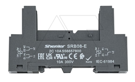 Цоколь SRB08-E, 10A(300V), винтовой зажим, черный, на рейку DIN35/панель, для R2G1CH, R2G2CH, RM84, RM85, RM87L, RM87P, RMP84, RMP85, 41.52, 41.61, 41 фото