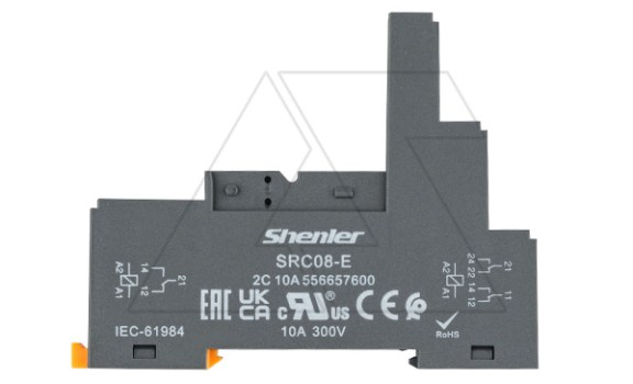 Цоколь SRC08-E, 10A(300V), винтовой зажим, черный, на рейку DIN35/панель, для R2G1CH, R2G2CH, RM84, RM85, RM87L, RM87P, RMP84, RMP85, 41.52, 41.61, 41 фото