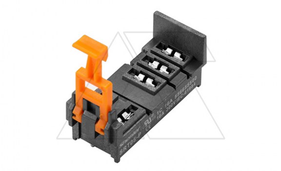 Цоколь SRT05-P, 16A(300V), для печатных плат, черный, для RFT1CO, 46.61, G2R-1, KRI1 фото