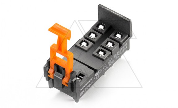 Цоколь SRT08-P, 10A(300V), для печатных плат, черный, для RFT2CO, 46.52, G2R-2, KRI2 фото