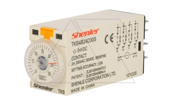 Реле времени TKB4B24D30S 4CO, 5A, 24VDC, задержка включения, LED, 1s-30s±5%, монтаж в цокль SKF14 фото