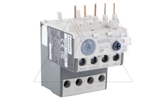 Реле тепловой перегрузки UKH-12M, It=1_1.6A, 1NO+1NC, CLASS 10A, прямой монтаж для UKC(D)-6_16M фото