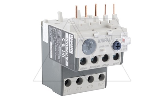 Реле тепловой перегрузки UKH-12M, It=1.6_2.5A, 1NO+1NC, CLASS 10A, прямой монтаж для UKC(D)-6_16M фото