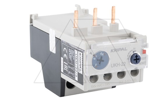 Реле тепловой перегрузки UKH-22, It=5_8A, 1NO+1NC, CLASS 10A, прямой монтаж для UKC(D)-9_25 фото