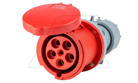 Разъем пром. силовой CEE кабельный, гнездо, 63A, 3P+N+E 6h, 346_415VAC 50/60Hz, IP44, серия Hexie фото