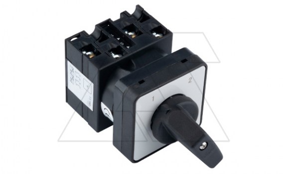 Переключатель UKT0-2-8221/E, 2P, 20A, тип 1-2, 2NO на 1_2, на дверь, фронт IP65 фото