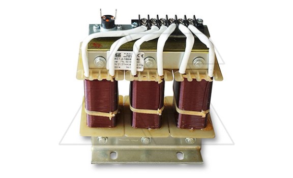 Дроссель защитный TK-12,5-189-400, трехфазный, Q(LC)=12,5kVAr, 189Hz (p=7%), 400VAC, термозащита, IP00 фото