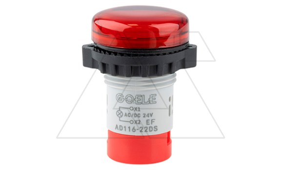 Индикатор светодиодный моноблочный AD116-22DS/A01, красный, LED 220VAC/DC, фильтр 91V, IP65, 22mm GQELE даташит схема