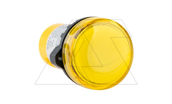 Индикатор светодиодный моноблочный AD116-22DS/A01, желтый, LED 220VAC/DC, фильтр 91V, IP65, 22mm фото