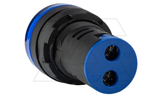 Индикатор светодиодный моноблочный AD116-22DS, синий, LED 220VAC/DC, IP65, 22mm GQELE даташит схема