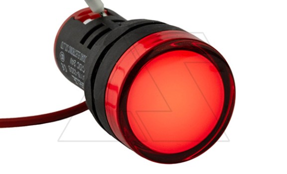 Индикатор светодиодный моноблочный AD116-22DS, красный, LED 220VAC/DC, IP65, 22mm GQELE даташит схема