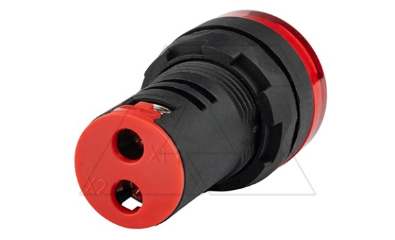 Индикатор напряжения светодиодный моноблочный AD116-22DSV, красный, 24~550VAC, IP44, 22mm GQELE даташит схема