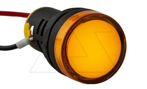 Индикатор светодиодный моноблочный AD116-22DS, желтый, LED 380VAC, IP65, 22mm GQELE даташит схема