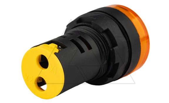 Индикатор светодиодный моноблочный AD116-22DS, желтый, LED 380VAC, IP65, 22mm GQELE даташит схема