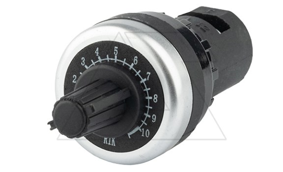 Потенциометр AD116-22PM, 10kΩ, 22mm, IP64 фото