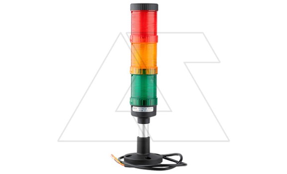 Колонна светосигнальная AL50, d=50mm, LED Кр+Желт+Зел, 24VAC/DC+220VAC, пласт. стойка, IP52 фото