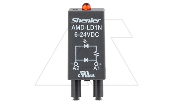Модуль AMD-LD1N, красный LED+диод, 6_24VDC, поляризация +А1/-А2, черный, для SRU, SKF14, SKC, SKB, STB, SRC*-E, SRB, GZT, GZM, GZS, GZMB, ES33 фото