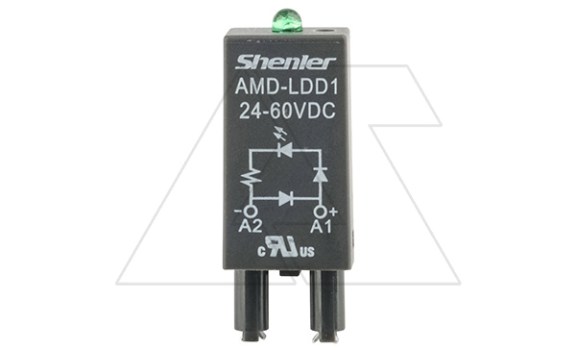Модуль AMD-LDD1, зеленый LED+диод, 24_60VDC, поляризация +А1/-А2, черный, для SRU, SKF14, SKC, SKB, STB, SRC*-E, SRB, GZT, GZM, GZS, GZMB, ES32 фото
