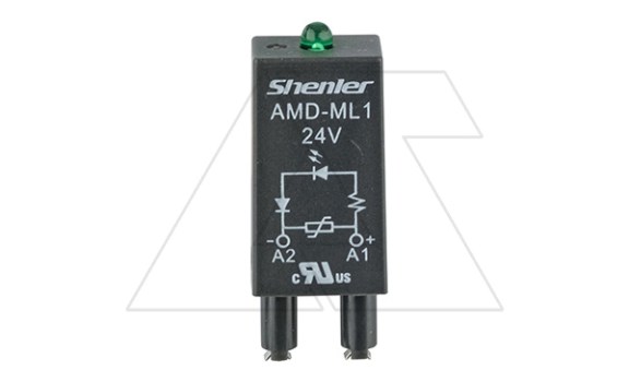 Модуль AMD-ML1, варистор + зеленый LED, 24VAC/DC, черный, для SRU, SKF14, SKC, SKB, STB, SRC*-E, SRB, GZT, GZM, GZS, GZMB, ES32 фото