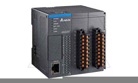Программируемый логический контроллер AS228R-A, 16DI, 12RO, 24VDC, 64K шагов, 2xRS485, USB, microSD, CANopen, Ethernet фото