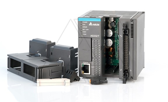 Программируемый логический контроллер AS332T-A, 16DI, 16TO(NPN), 24VDC, 128K шагов, 2xRS485, USB, microSD, CANopen, Ethernet Delta даташит схема