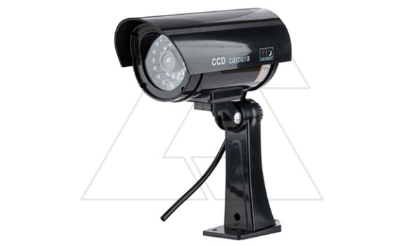 Муляж камеры Virone c LED-индикатором, внутри и снаружи помещений, черный корпус, питание 2x1,5V AA-батарейки фото