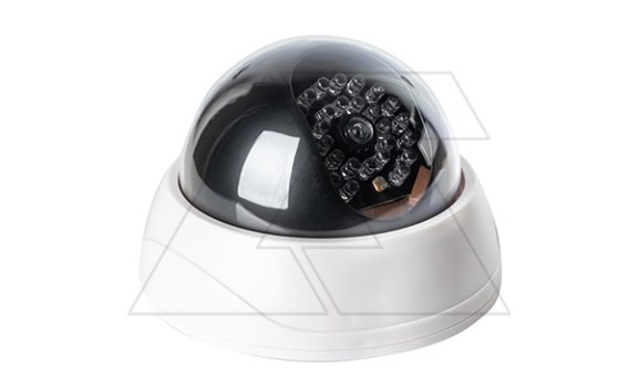 Муляж камеры Virone c LED-индикатором, для помещений, белый корпус, питание 2x1,5V AA-батарейки фото