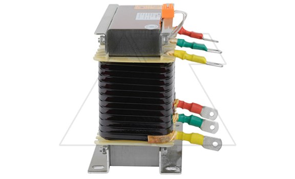 Дроссель защитный CKSG-0,4-50-7%, трехфазный, Q(LC)=50kVAr, 189Hz (p=7%), 400VAC, материал намотки (Al), термозащита, IP00 CapWin даташит схема