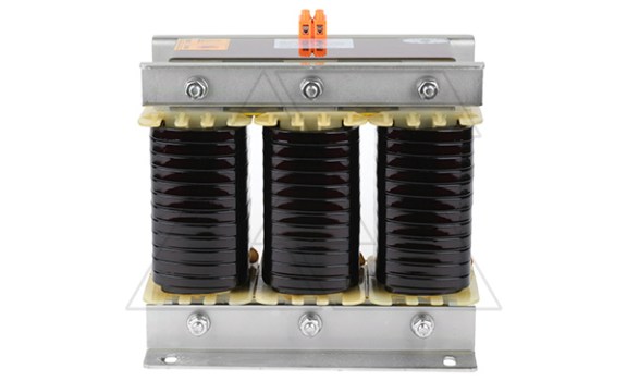 Дроссель защитный CKSG-0,4-50-7%, трехфазный, Q(LC)=50kVAr, 189Hz (p=7%), 400VAC, материал намотки (Al), термозащита, IP00 CapWin даташит схема