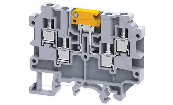 Клемма с ножевым размыкателем CKT4U/4 /6x65mm, винтовая, 4 присоед., 4(max 6)mm2, 17,5A, 800V, серая фото