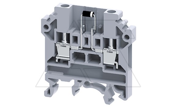 Клемма с диодом CKT4UD1 /6x46,3mm, винтовая, 1N4007 (1000V, 1A), сх. L-R, 2 присоед., 4(max 6)mm2, 500V, серая фото