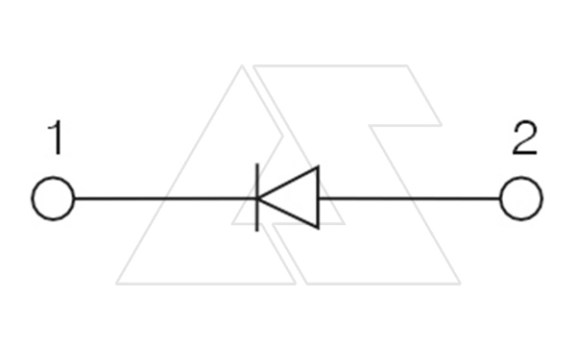 Клемма с диодом CKT4UD2 /6x46,3mm, винтовая, 1N4007 (1000V, 1A), сх. R-L, 2 присоед., 4(max 6)mm2, 500V, серая Connectwell даташит схема