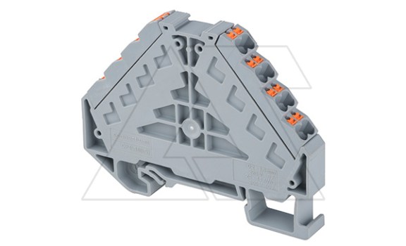 Клемма маршалинговая CP4L16(I.S) /9x73mm, push-in, со связью потенциала, 16 присоед., 1,5(max 2,5)mm2, 8A, 320V, серая фото