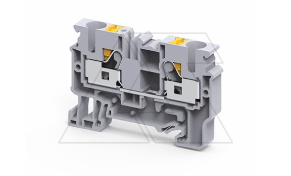 Клемма проходная CP6/10 /8x62,8mm, push-in, 2 присоед., 10mm2, 57A, 1000V, серая фото