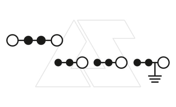 Клемма для 4-х проводного датчика CPSTG1.5/4 /3,5x96,5mm, push-in, 4 присоед.+PE, 1,5(max 2,5)mm2, 13,5A, 250V, серая Connectwell даташит схема