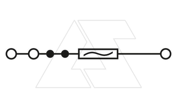 Клемма с держателем предохранителя CXF4/3 /6x86,2mm, пружинная, 3 присоед., 4(max 6)mm2, 10A, 1000V, серая Connectwell даташит схема