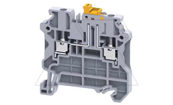 Клемма с ножевым размыкателем CYK2.5 /5x50mm, винтовая, 2 присоед., 2,5(max 4)mm2, 20A, 500V, серая фото