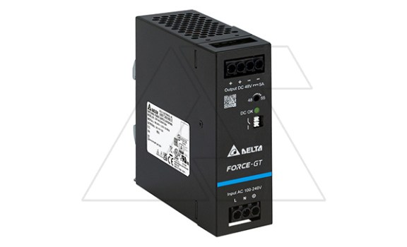 Блок питания импульсный Force-GT, 240W, 20А, 90_264VAC / 12VDC, DIN35, реле DC OK, винт.клеммы, ал.корпус фото