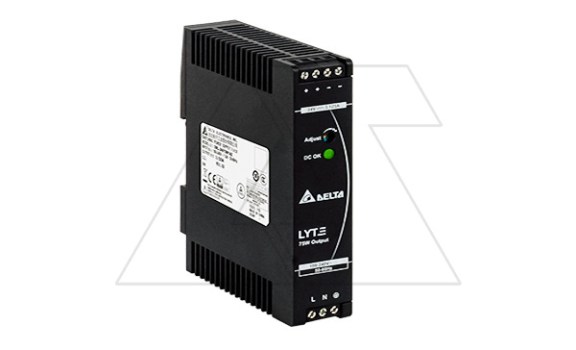 Блок питания импульсный Lyte, 75W, 3.125А, 85_264VAC / 24VDC, DIN35, винт.клеммы, пл.корпус фото