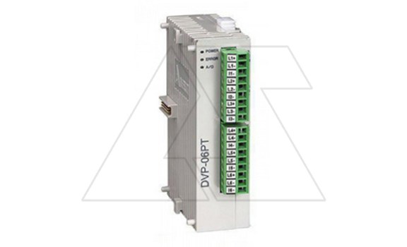 Модуль измерения температуры DVP04PT-S, 6xPt100/Ni100/Pt1000/Ni1000, 14 бит (0.1°C), RS485 фото