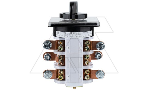 Переключатель BS 400 10 U, 3P, 400A, тип 0-1, 60kW(400VAC по АС-23), на дверь, фронт IP40 Rade Koncar даташит схема