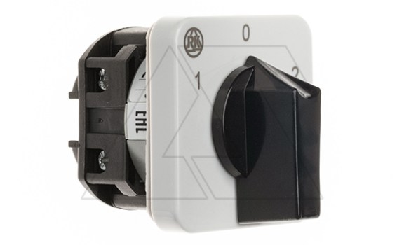 Переключатель BS 16 51 U, 1P, 20A, тип 1-0-2 (60°), 1NO на 1_2, на дверь, фронт IP40 Rade Koncar даташит схема