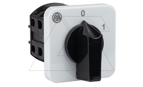 Переключатель BS 25 91 U, 2P, 25A, тип 0-1 (60°), 2NO на 1, 3.7kW(230VAC по АС-23), на дверь, фронт IP40 фото