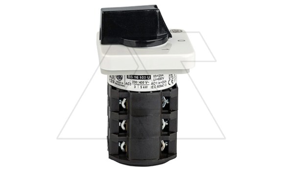Переключатель BS 16 100 U, 6P, 20A, тип 0-1 (60°), 6NO на 1, 7.5kW(400VAC по АС-23), на дверь, фронт IP40 Rade Koncar даташит схема