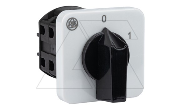 Переключатель BS 25 92 U, 4P, 25A, тип 0-1 (60°), 4NO на 1, 11kW(400VAC по АС-23), на дверь, фронт IP40 фото