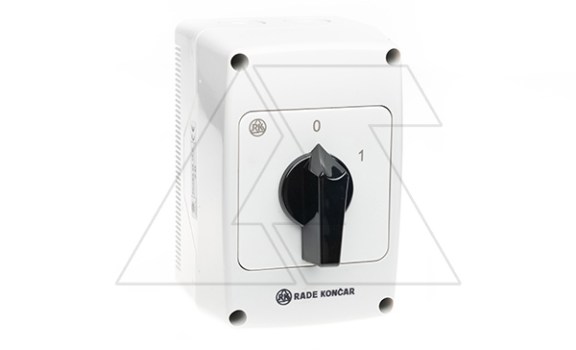 Переключатель PNGBS 25 10, 3P, 25A, тип 0-1, 11kW(400VAC по АС-23), черная рукоятка, в корпусе IP65 фото